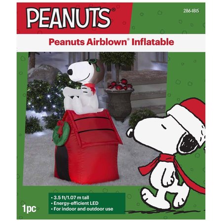 Peanuts Gemmy LED  42 in. Snoopy on House Inflatable 19373